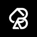 Initial letter b spade line modern creative logo