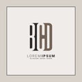 Initial Letter BCD Logo - Minimal Business Logo for Alphabet B, C and D Royalty Free Stock Photo