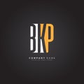 Initial Letter BKP Logo - Simple Monogram Logo for Initials B, K and P Royalty Free Stock Photo