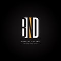 Initial Letter BND Logo - Simple Monogram Logo for Initials B, N and D