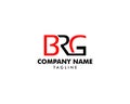 Initial Letter BRG Logo Template Design Royalty Free Stock Photo