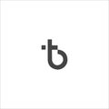 Initial letter bt logo or tb logo vector design template