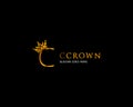 Initial Letter C Crown Logo Template Vector Icon Illustration Design Royalty Free Stock Photo