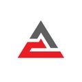Initial letter CA or AC logo, triangle icon design