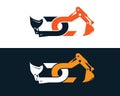 Initial Letter CC, DC Excavator Logo Design Concept. Royalty Free Stock Photo