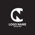 initial letter CN NC logo design vector