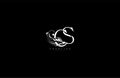 Initial Letter CS Linked Monogram Floral Modern Gothic Logotype Royalty Free Stock Photo