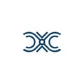 Initial Letter CXC Logo designs Royalty Free Stock Photo