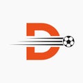 Initial Letter D Soccer Football Logo. Soccer Club Symbol