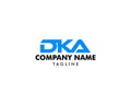 Initial Letter DKA Logo Template Design Royalty Free Stock Photo