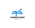 Initial Letter DKA Logo Template Design Royalty Free Stock Photo