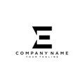 Initial letter E logo template design in round shape. Logo icon design template element. Simple vector sign illustration in modern Royalty Free Stock Photo