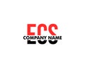 Initial Letter ECS Logo Template Design