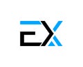 Initial letter EX logo template design