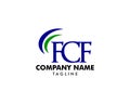 Initial Letter FCF Logo Template Design Royalty Free Stock Photo