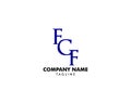 Initial Letter FCF Logo Template Design Royalty Free Stock Photo