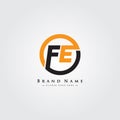 Initial Letter FE Logo, Simple Alphabet Logo