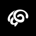 Initial letter g brain modern creative logo