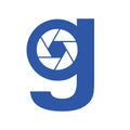 Initial Letter G Photography Logo Camera lens Concept. Photography Logo Combined G Letter Camera Sign Logo