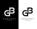 Initial Letter GB, BG Logo Template Design vector
