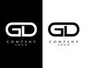 Initial Letter GD, DG Logo Design Template Design vector