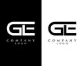 Initial Letter GE, EG Logo Design Template Design vector