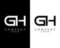 Initial Letter GH, HG Logo Design Template Design vector