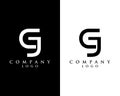 Initial Letter GJ, JG Logo Design Template Design vector