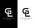 Initial Letter GL, LG Logo Design Template Design vector