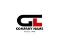 Initial Letter GLT Logo Template Design Royalty Free Stock Photo