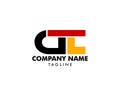 Initial Letter GLT Logo Template Design Royalty Free Stock Photo