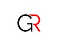 Initial Letter GR Logo Template Design