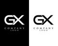 Initial Letter GX, XG Logo Design Template Design vector