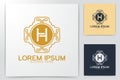 initial letter h decorative, boutique, ornament, luxury logo Ideas. Inspiration logo design. Template Vector Illustration. Royalty Free Stock Photo