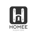 Initial letter H house home Modern Logo Ideas. Inspiration logo design. Template Vector Illustration. Isolated On White Background Royalty Free Stock Photo