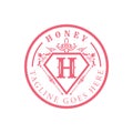 Initial letter H logo in attractive pink color