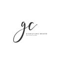 GC Initial letter handwriting and signature logo concept design