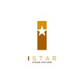 Initial Letter I Star Icon Vector Logo Template Illustration Design Royalty Free Stock Photo