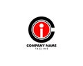 Initial Letter IC Logo Template Design