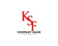 Initial Letter KSF Logo Template Design Royalty Free Stock Photo