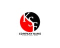 Initial Letter KSF Logo Template Design Royalty Free Stock Photo