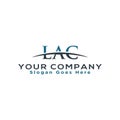 Initial Swoosh Logo Symbol LAC