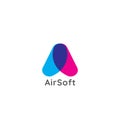 initial letter A logo. abstract air flow flight arrow icon symbol design concept for apps, business, technology, expedition, servi