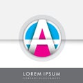 Initial Letter A logo with Circle Colorful, initial logo identity for your business and company