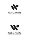 Initial letter logo iw. WI, circle rounded lowercase logo. WI company linked letter logo