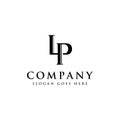 Initial letter logo L and P, LP monogram logo icon Royalty Free Stock Photo