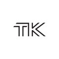 Initial letter TK logo line unique modern