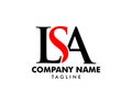 Initial Letter LSA Logo Template Design Royalty Free Stock Photo