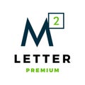 Initial Letter M2 Icon Vector Logo Template Illustration Design