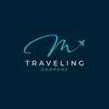 Initial Letter M Travel Logo Design